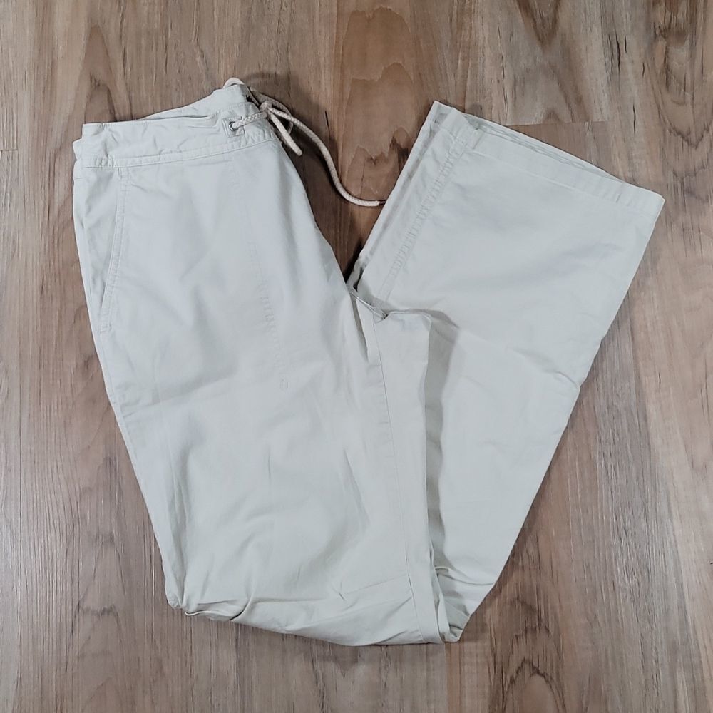 💜Vintage Gap Cream Tie Waistband Convertible Pants XSmall